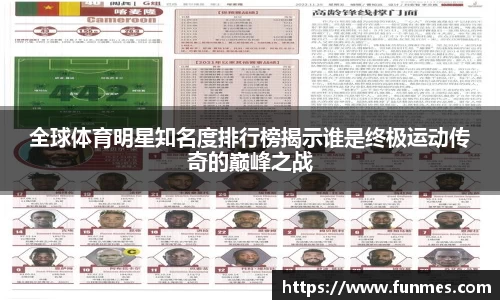 全球体育明星知名度排行榜揭示谁是终极运动传奇的巅峰之战